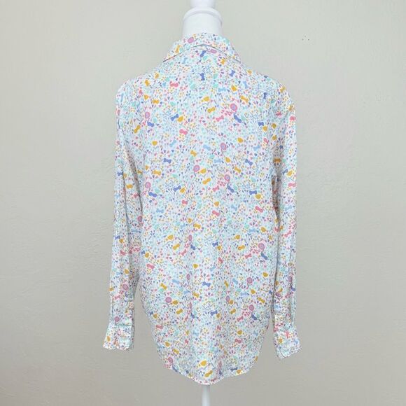 Frank & Eileen “Eileen” Italian Linen Floral Button Down Shirt *EUC* size M - Picture 6 of 15